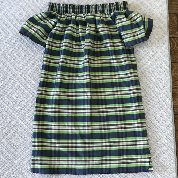 J. Crew Collection Silk Off the Shoulder Dress - Picture 1 of 7